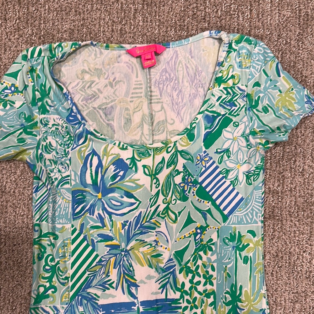 Lilly Pulitzer Green and Blue Maxi Dress - Picture 5 of 6